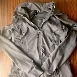 90 Degree by Reflex Size Large Athletic Running Jacket Womens Blue-Gray Full Zip